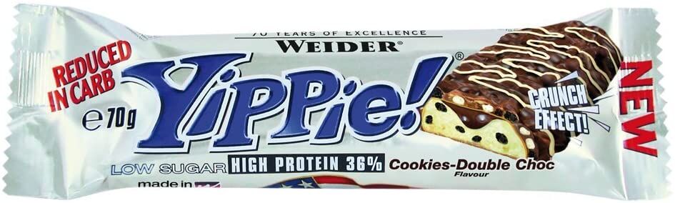Weider Yippie Riegel 45g Cookies-Double Choco
