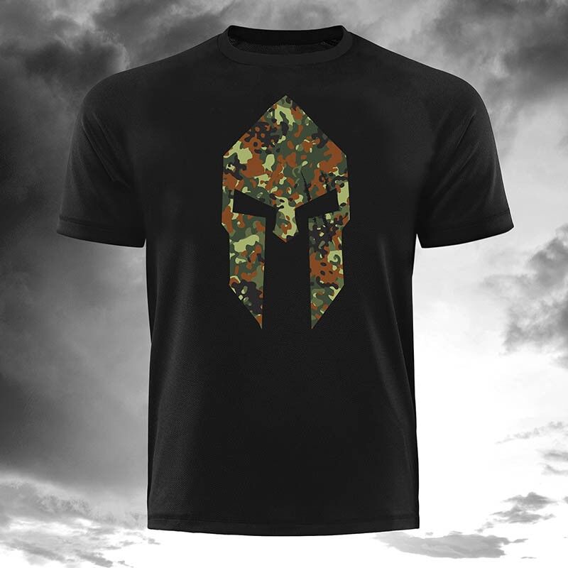 Gods Rage Spartan Camo Helmet T-Shirt