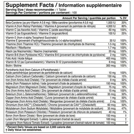 Tested Nutrition Tested Multivites