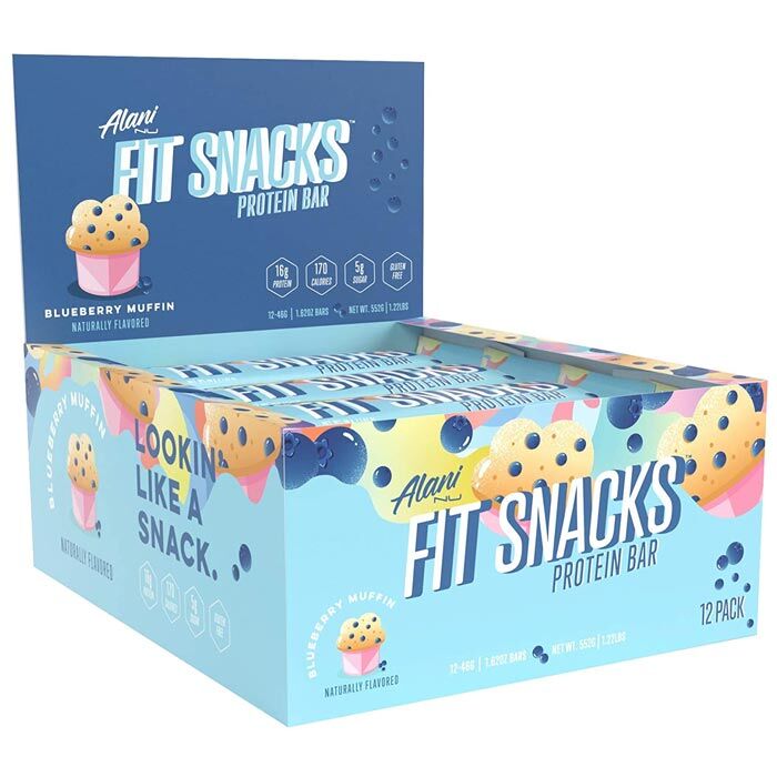  Alani Nu Fit Snacks Protein Bar Blueberry Muffin