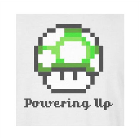 Nintendo T-Shirt Green Powering up