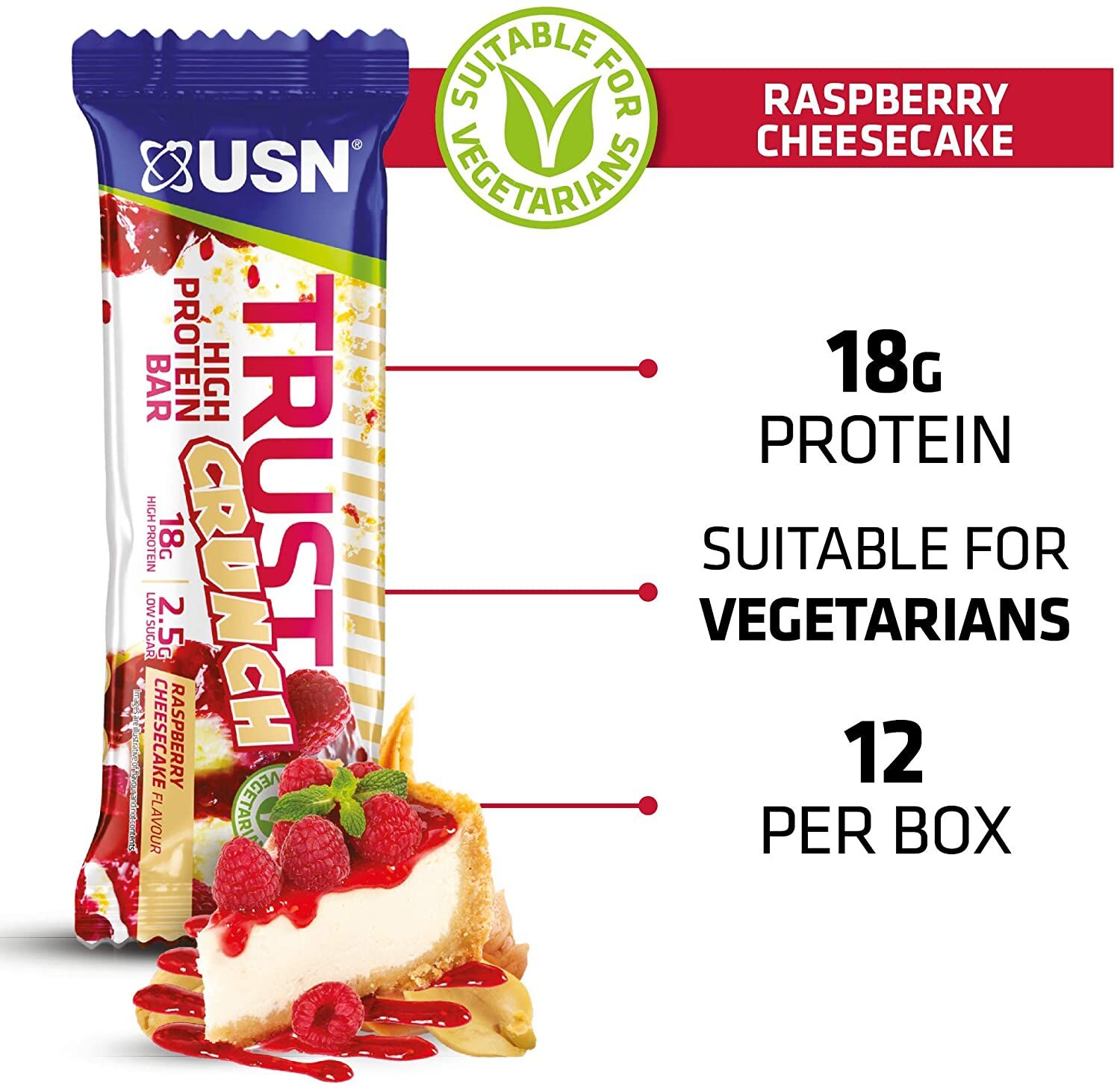 USN Trust Crunch Bar Raspberry Cheesecake
