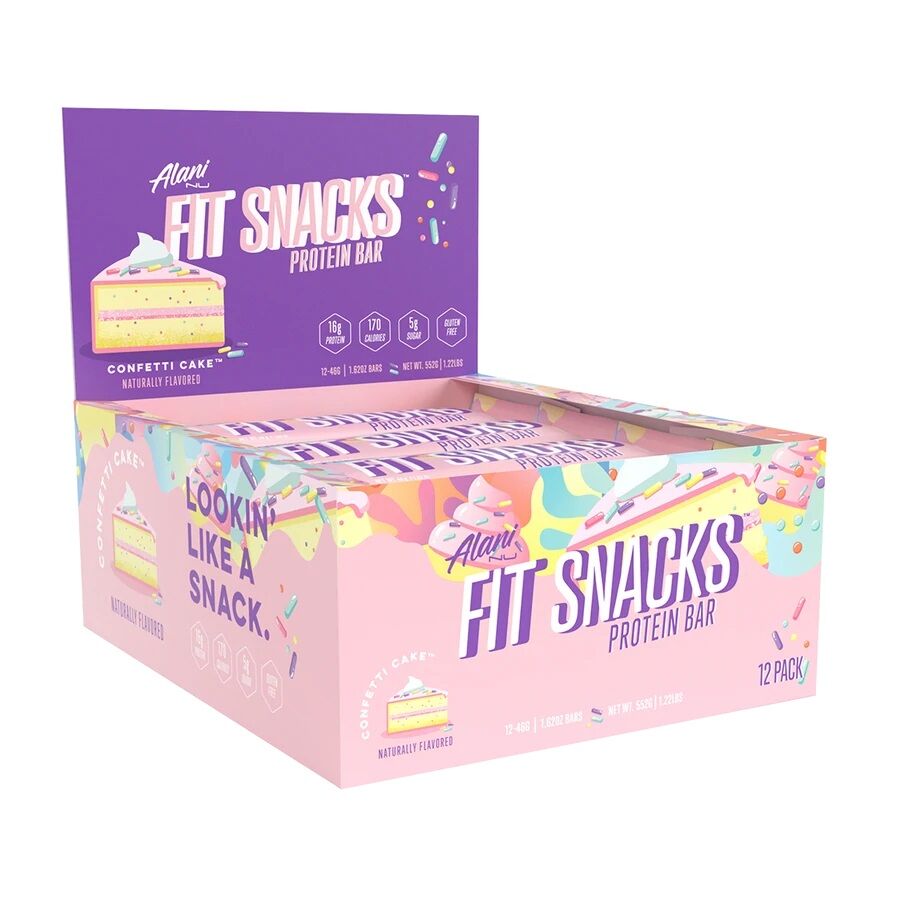  Alani Nu Fit Snacks Protein Bar Confetti Cake